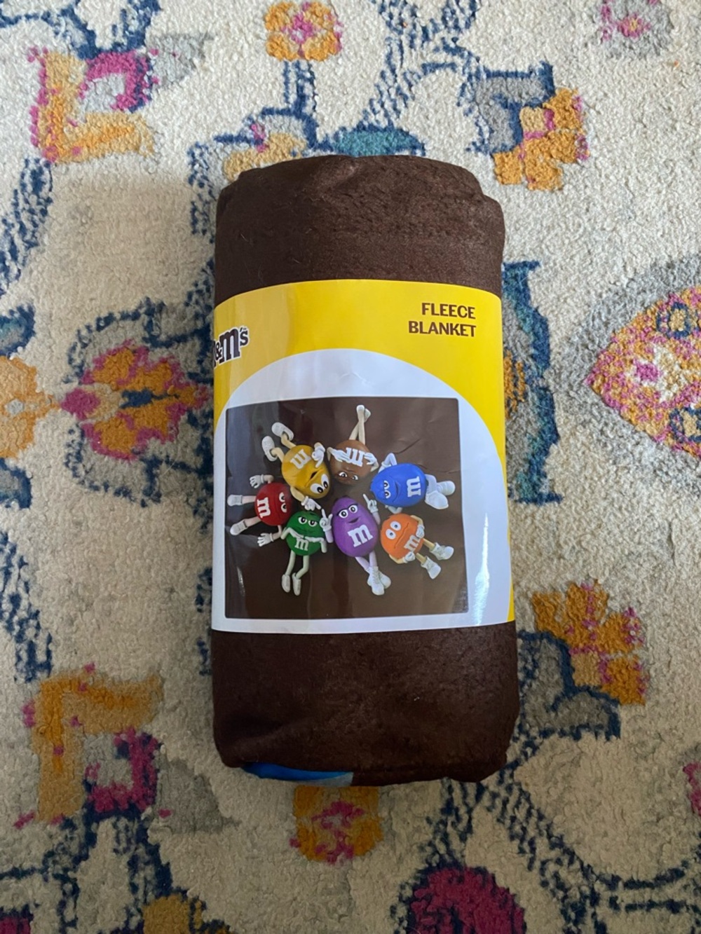M&M's Fleece Throw Blanket 50x60 NEW- M&M’s Brown